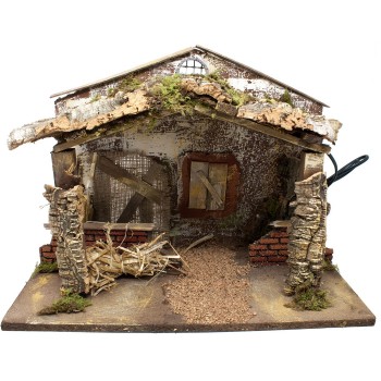 Capanna per Presepe con Luce 42x19 cm 87446