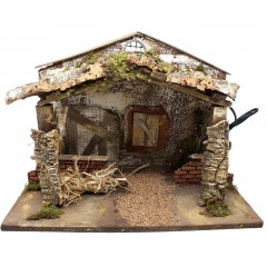 Capanna per Presepe con Luce 42x19 cm 87446