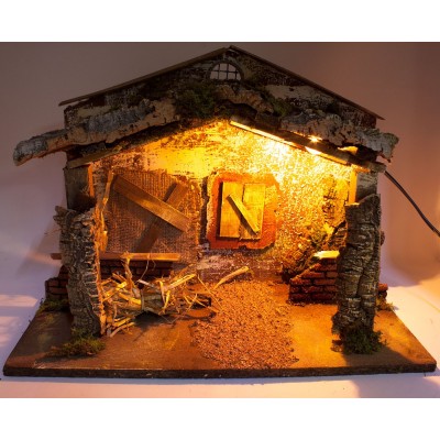 Capanna per Presepe con Luce 42x19 cm 87446