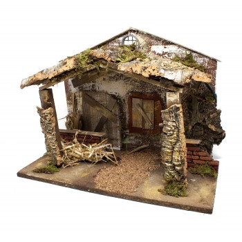 Capanna per Presepe con Luce 42x19 cm 87446