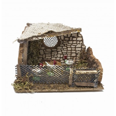 Pollaio per Presepe 15x10x11 cm