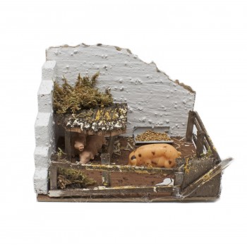 Recinto con Maiali per Presepe 15x10x11 cm- 85416/C