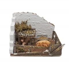 Recinto con Maiali per Presepe 15x10x11 cm- 85416/C