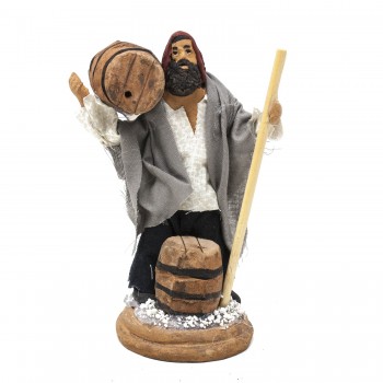 Pastore Singolo per Presepe 12 cm in Terracotta "Bottaio" - CS5