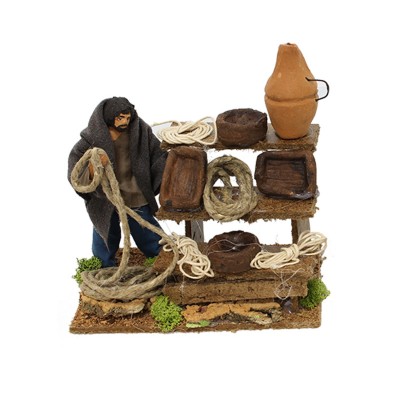 Personaggi per Presepe Statuina in Terracotta Banchetto Cordaio 79157