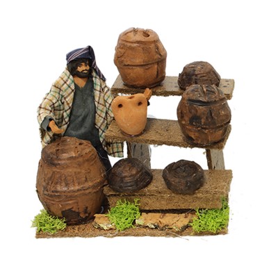 Personaggi per Presepe Statuina in Terracotta Banchetto Bottaio 79159