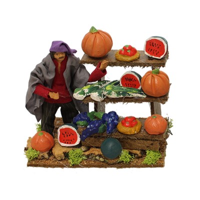 Personaggi per Presepe Statuina in Terracotta Banchetto Fruttivendolo 79153