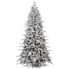 Albero di Natale ELEGANT FLOCCATO 270 cm Albero Innevato con Rami in PE + PVC