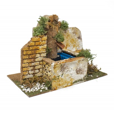 Fontana con tegola per Presepe con Motorino per Acqua