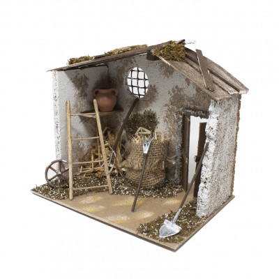 Capanno con Attrezzi per Presepe 20 x 14 x 18 cm