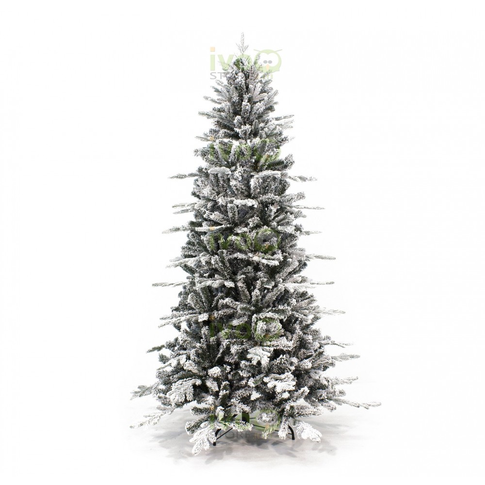 Albero di Natale Artificiale Innevato Slim Maiella 210 cm
