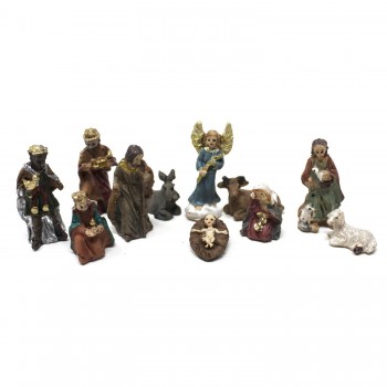 Natività in Resina Completa 3 cm 11 pezzi per Presepe - 10621