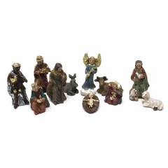 Natività in Resina Completa 3 cm 11 pezzi per Presepe - 10621