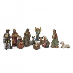 Natività in Resina Completa 3 cm 11 pezzi per Presepe - 10621