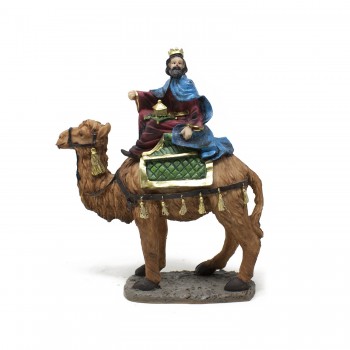 Tris Re Magi a Cammello 19 x 18 x 22 cm Statuine in Resina per Presepe 50862