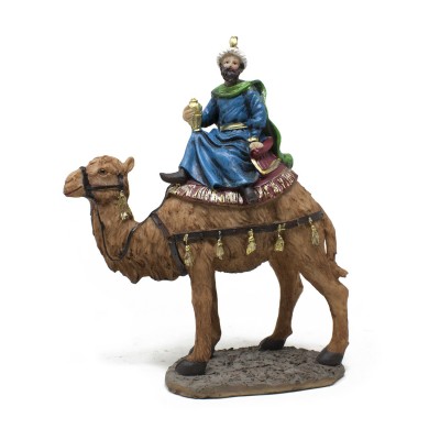 Tris Re Magi a Cammello 19 x 18 x 22 cm Statuine in Resina per Presepe 50862