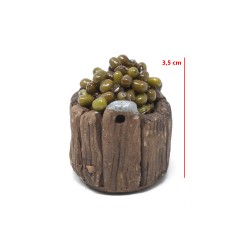 Tino di Legno con Olive 3,5 cm Miniature per Presepe 86337