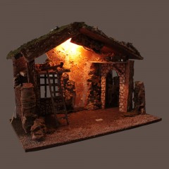 Capanna Vuota per Presepe Paesaggio con Luci 60 x 34 cm 87471