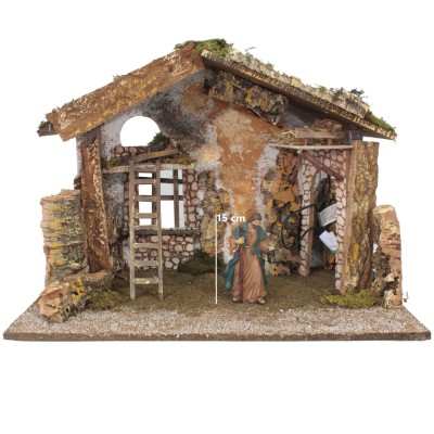 Capanna Vuota per Presepe Paesaggio con Luci 60 x 34 cm 87471