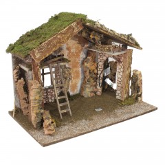 Capanna Vuota per Presepe Paesaggio con Luci 60 x 34 cm 87471