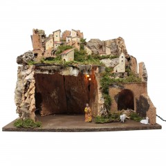 Capanna Vuota per Presepe con Luci 45x30x38 cm 87405