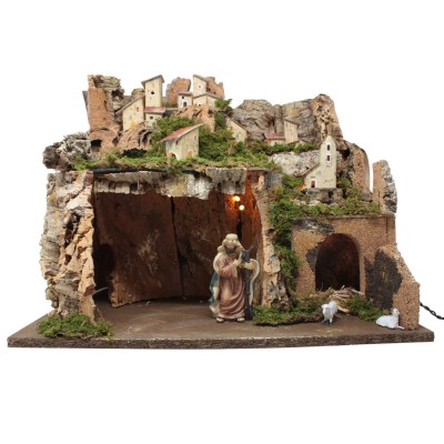 Capanna Vuota per Presepe con Luci 45x30x38 cm 87405