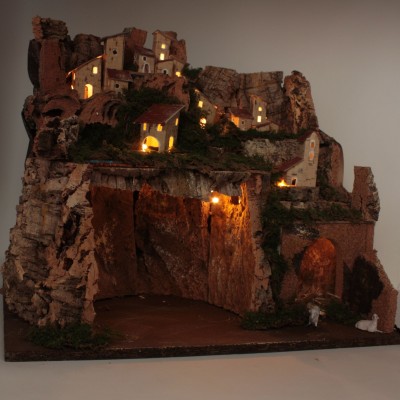 Capanna Vuota per Presepe con Luci 45x30x38 cm 87405