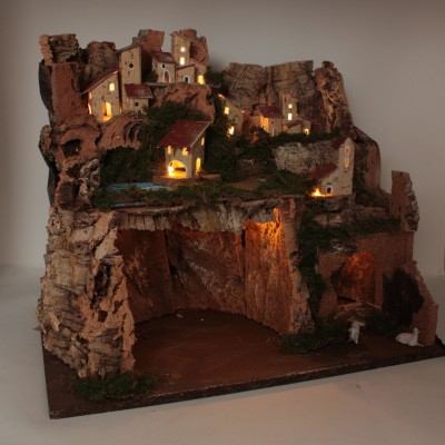 Capanna Vuota per Presepe con Luci 45x30x38 cm 87405