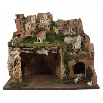 Capanna Vuota per Presepe con Luci 45x30x38 cm 87405