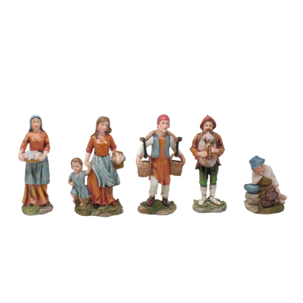 Statuine pastori per Presepe altezza 15cm lavori pastorelli in resina 1pz