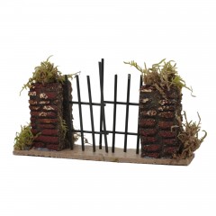 Cancello 2 Ante in Ferro con Base Miniature Presepe - 11784