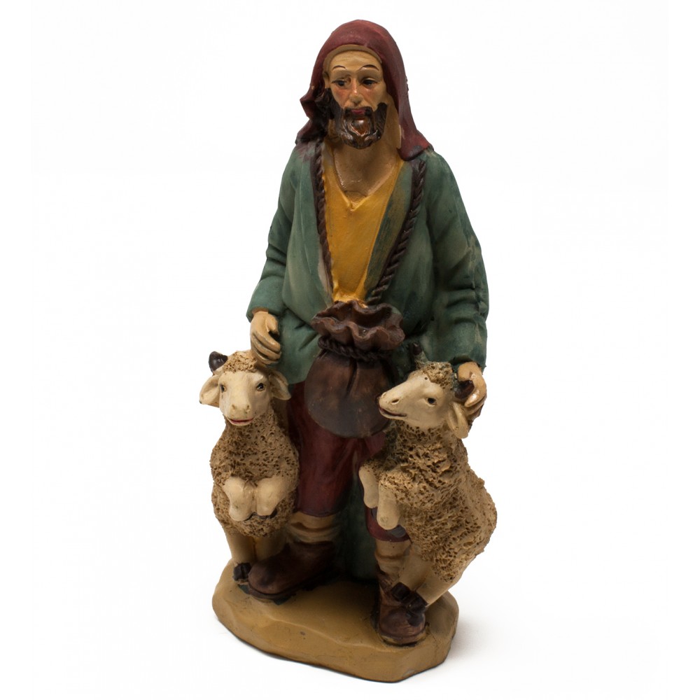 Statuine pastori per Presepe altezza 15cm lavori pastorelli in resina 1pz