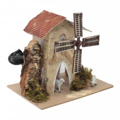 2 Modelli Mulino Elettrico per Presepe 15 x 10 x 13 cm 84310