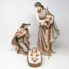 Natività in Resina 46 cm Set 3 Statuine Presepe 11309