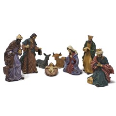 Natività in Resina da 15 cm Set 8 pezzi Presepe 48208