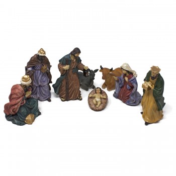 Natività in Resina da 15 cm Set 8 pezzi Presepe 48208