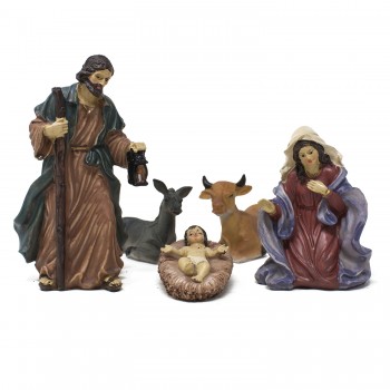 Natività in Resina da 15 cm Set 8 pezzi Presepe 48208