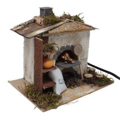 Forno con Lampada Effetto Fuoco 20x14x18 cm - RR11399