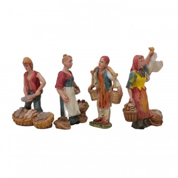 Statuine in resina per presepe con mestieri 10 cm