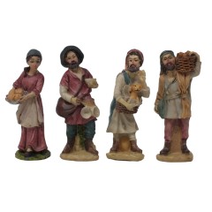 Pastori in Resina Statuine 10 cm per Presepe Set 12 pezzi - 46001