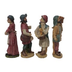 Pastori in Resina Statuine 10 cm per Presepe Set 12 pezzi - 46001