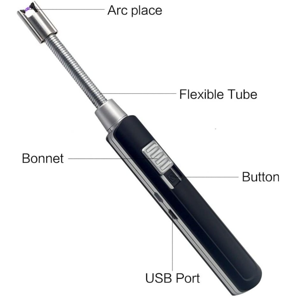 Accendino Elettronico Flessibile con Ricarica USB Dangrill