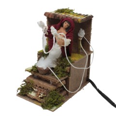 Pastore per Presepe in Movimento 14 cm x 9 cm La Filatrice 79028