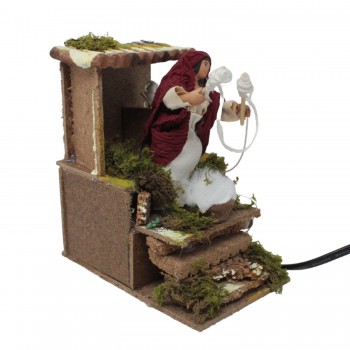 Pastore per Presepe in Movimento 14 cm x 9 cm La Filatrice 79028