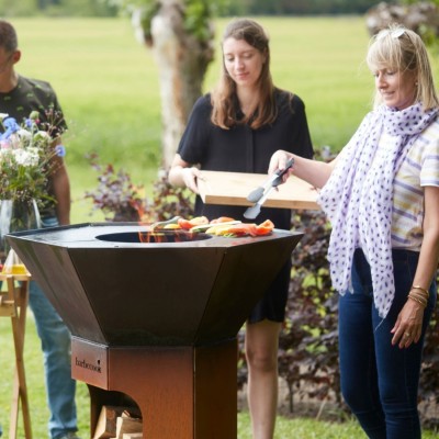 Barbecue a Legna con Piastra in Acciaio Nestor