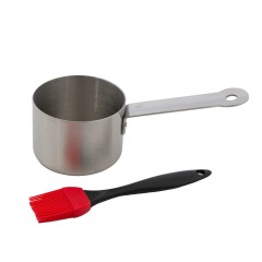 Pentola in Acciaio Inox con Pennello in Silicone Barbecook