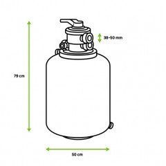 Filtro a Sabbia Gre Indipendente Senza Pompa da 85 kg