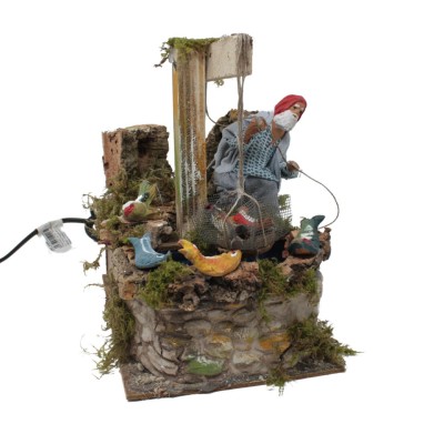 Pastore per Presepe in Movimento 20 cm x 14 cm il Pescatore - IVOSTORE