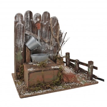 Fontana per Presepe con secchi 20x14x18 cm