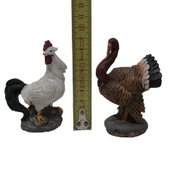 Gallinacei in Resina 9 cm Set da 8 Pezzi 52021